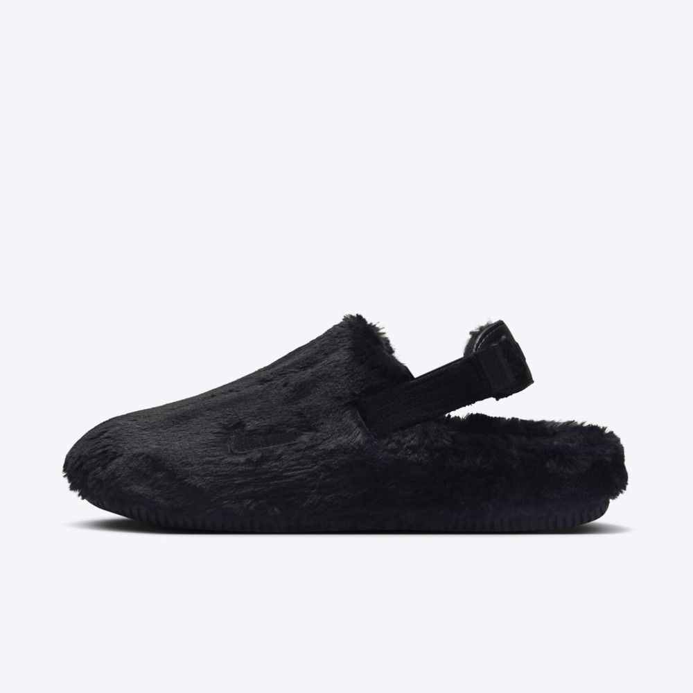 【NIKE】W Calm Mule SE 女 穆勒鞋 涼鞋 懶人鞋 休閒 絨毛 黑(FZ3118-001)