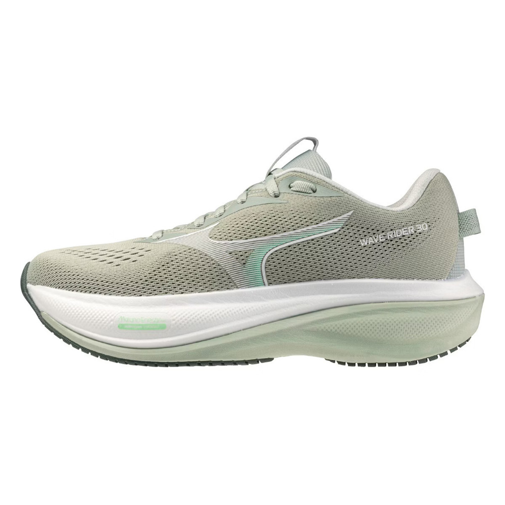 【MIZUNO】Wave Rider 30 女 慢跑鞋 支撐 緩震 競速 綠 白(J1GW262076)