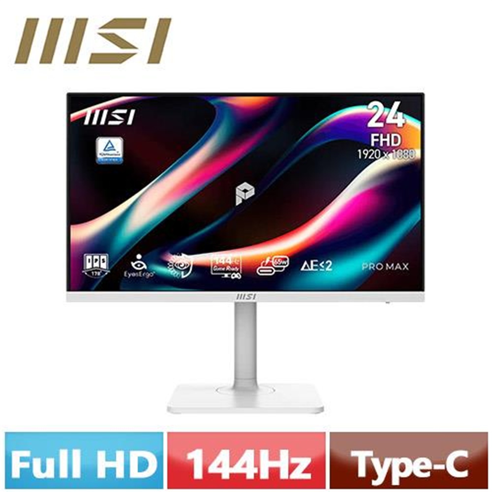 【MSI 微星】 24型 PRO MAX 241PHW E14 旋轉美型顯示器(MSI微星 24型 PRO MAX 241PHW E14 旋轉美型顯示器)