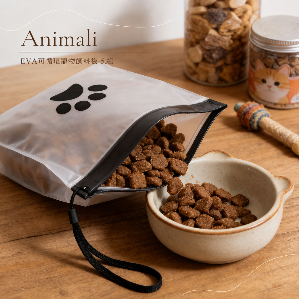 【Animali】EVA可循環寵物飼料袋(5入組)
