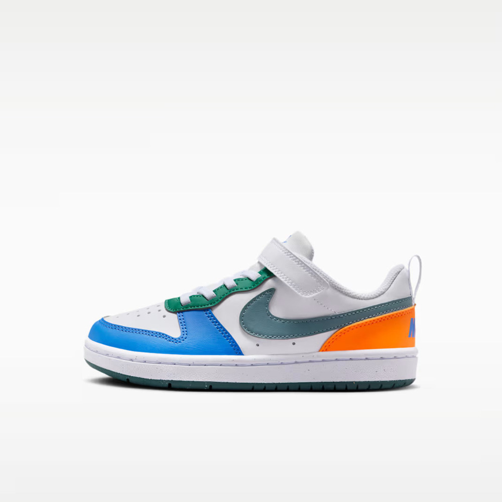 【NIKE】Court Borough Low Recraft PS 中童 休閒鞋 白藍綠(DV5457-140)