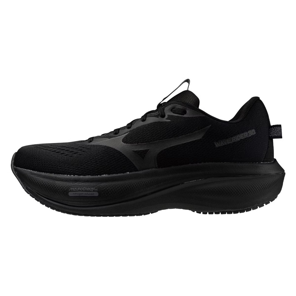 【MIZUNO】Wave Rider 30 男 慢跑鞋 超寬楦 支撐 緩震 競速 黑(J1GU262182)