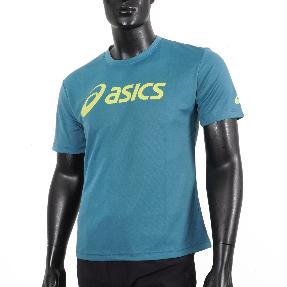 【ASICS】T恤 短袖 吸濕快乾 透氣舒適 輕量柔軟 藍綠(2033B666-401)