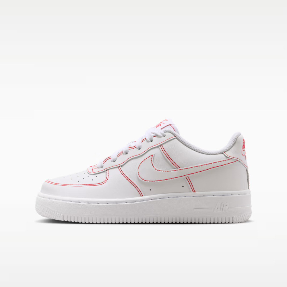 【NIKE】Air Force 1 LV8 1 GS 大童 休閒鞋 經典 AF1 白紅(IB5688-100)