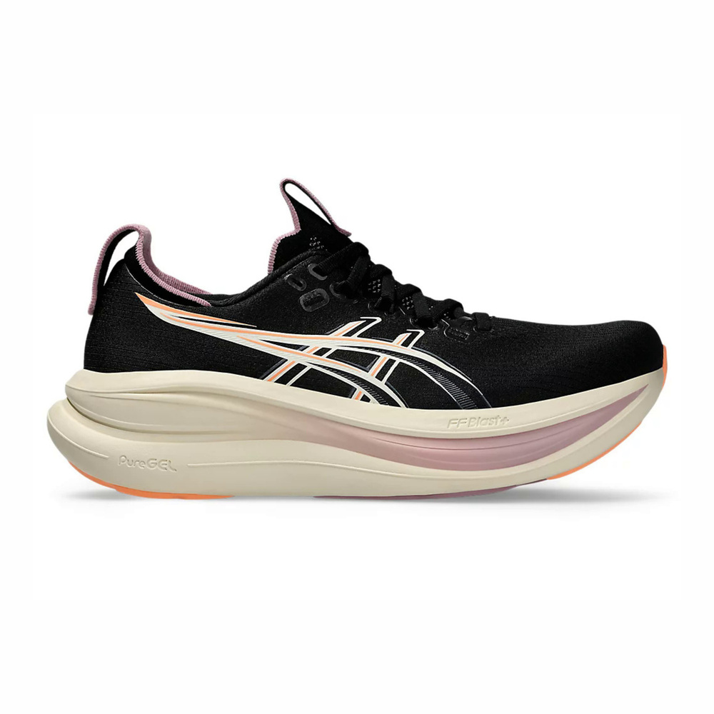 【ASICS】GEL-Nimbus 28 女 慢跑鞋 緩衝 黑 粉紅(1012B899-004)