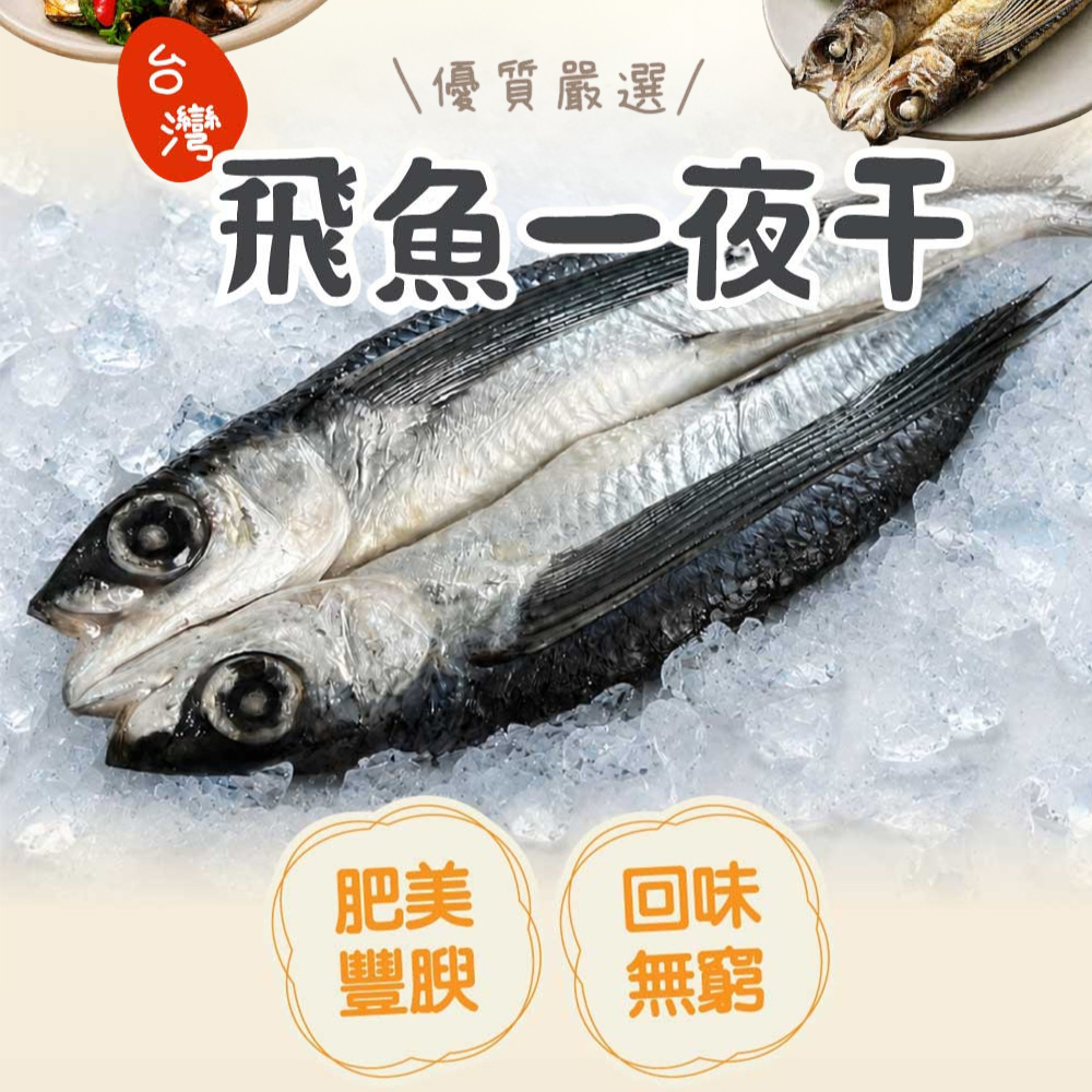 【上億水產】台灣飛魚一夜幹 250G+-10%(10入組)