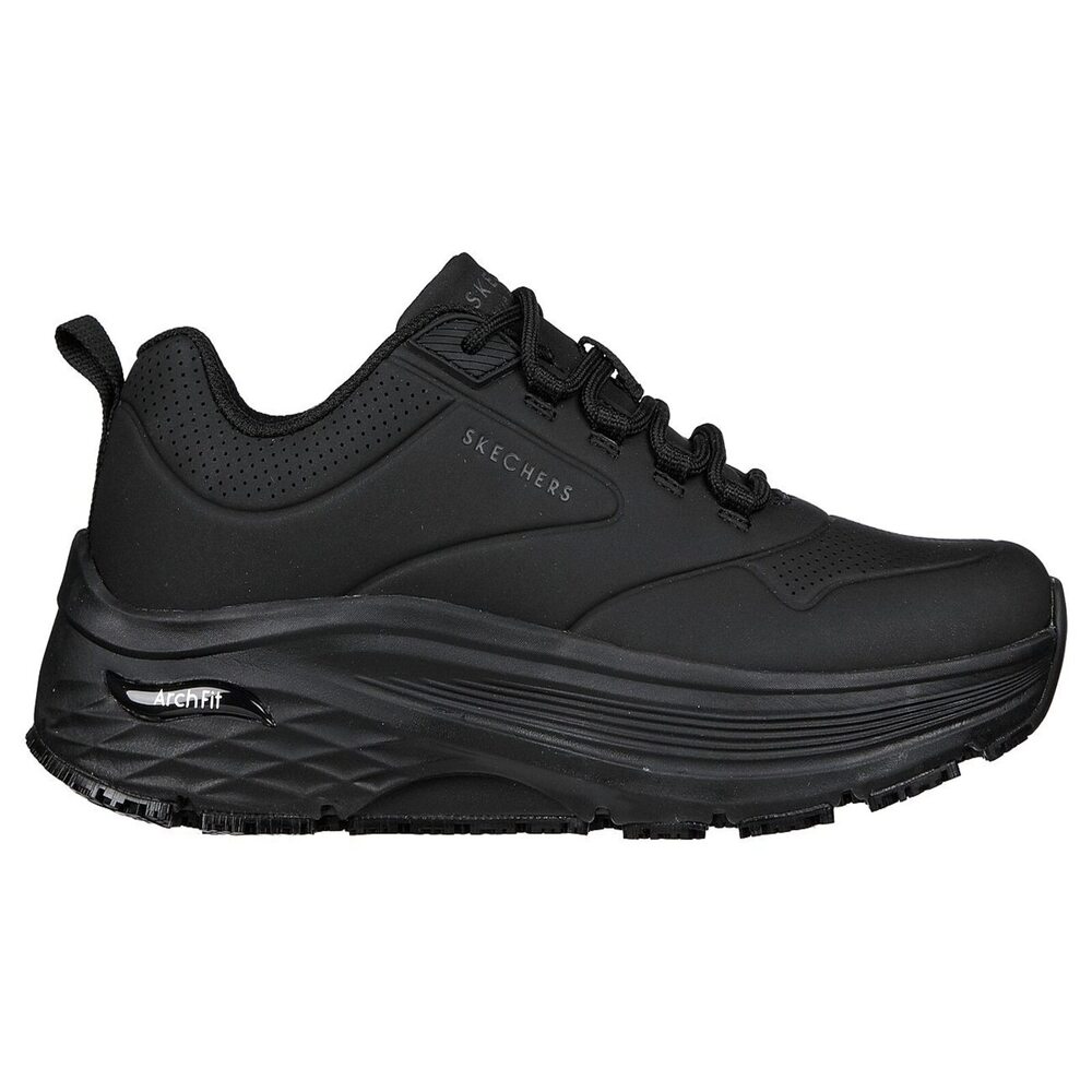 【SKECHERS】Max Cushioning Arch Fit SR 女 工作鞋 抗油防滑 黑(108112BLK)