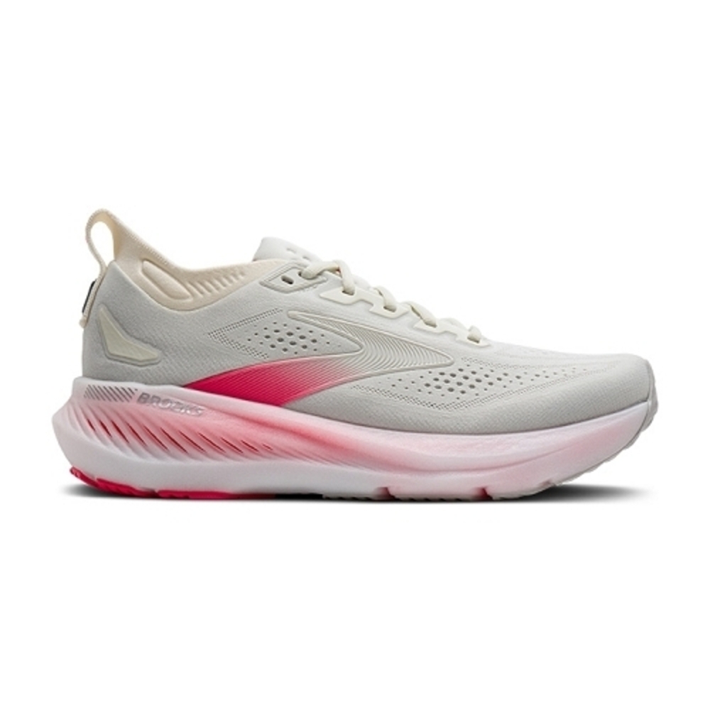 【BROOKS】Glycerin GTS 23 女 慢跑鞋 寬楦 白 粉色引擎限定款(1204921D119)