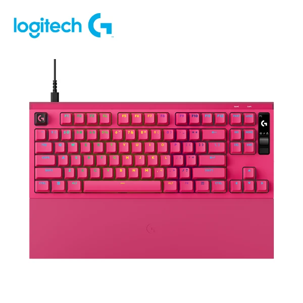 【Logitech 羅技】Pro X2 Rapid 磁性類比式鍵軸有線電競鍵盤 桃紅色(與無可比擬的職業級自信手感)