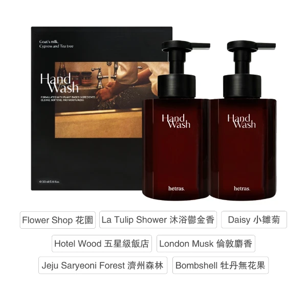 【HETRAS】泡沫香氛洗手液2入組(515ml*2) 多款選擇(平行輸入)