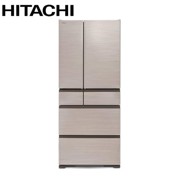 【HITACHI 日立】610公升 RTSF62YJ-CNX日本製變頻鋼板六門冰箱 星燦金 (RTSF62YJ-CNX)