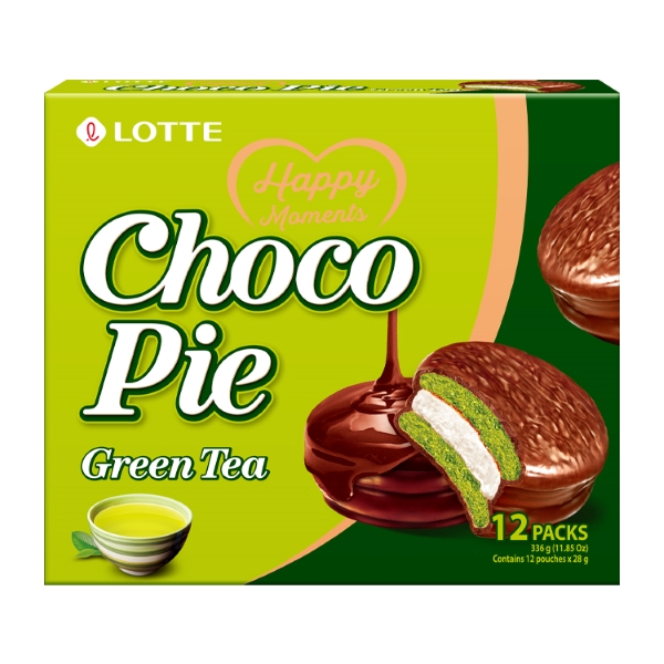 【LOTTE 樂天】綠茶風味巧克力派(28gx12入)