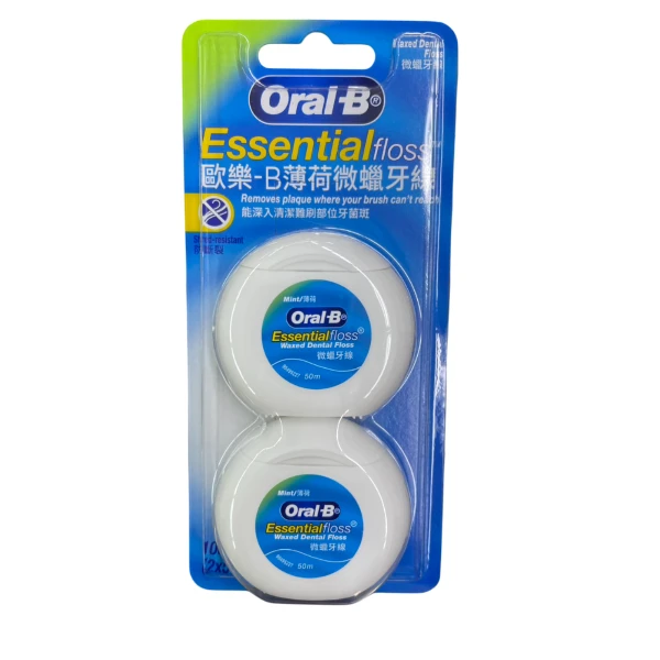 【Oral-B 歐樂B】薄荷微蠟牙線(50M*2)