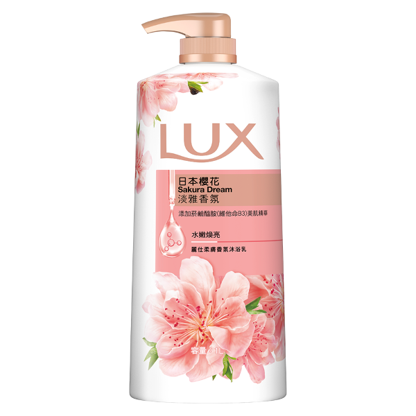 【LUX 麗仕】精油香氛沐浴乳日本櫻花(1000ml)