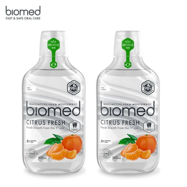 【BIOMED 蓓齒美】柚橘清新漱口水2入組(500ml x2)