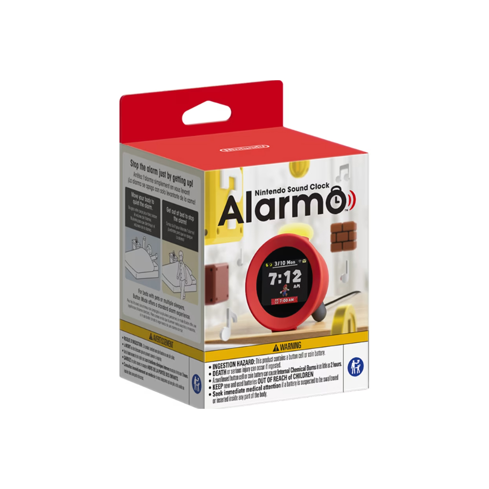 【Nintendo 任天堂】任天堂 Alarmo 遊戲主題智慧鬧鐘《亞版》(可偵測使用者動作)