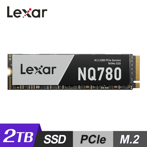 【Lexar】NQ780 M.2 2280 PCIe Gen4x4 NVMe 2TB 固態硬碟(兼具大容量與高性價比)