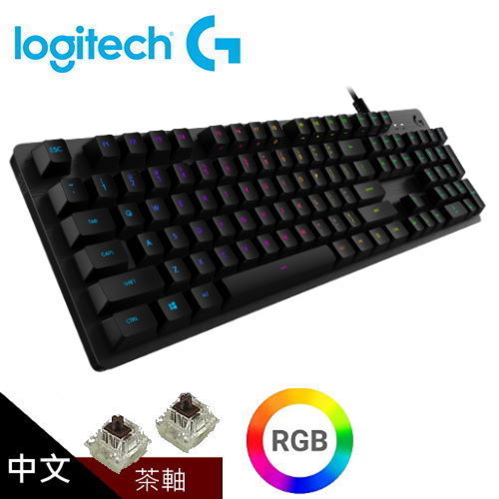 Logitech 羅技】G512 RGB 機械遊戲鍵盤｜GX觸感茶軸(RGB背光GX觸感茶軸