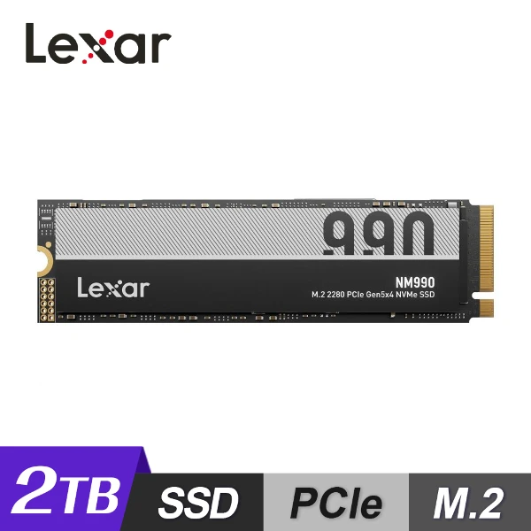 【Lexar】NM990 M.2 2280 PCIeGen5x4 2TB 固態硬碟(支援Intel和AMD最新平台)