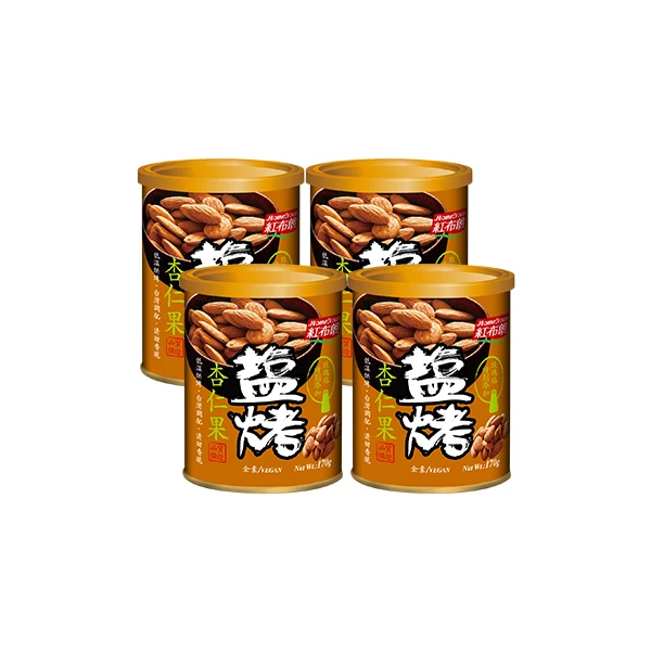 【紅布朗】鹽烤杏仁果(170g*4罐)