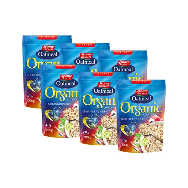 【紅布朗】有機冰河雙色燕麥片(300g*6入)