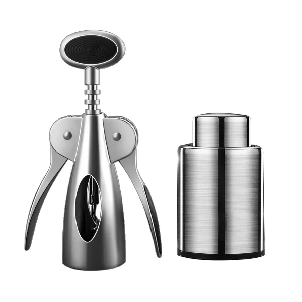 【PUSH!】餐具用品開紅酒手動開瓶器 紅酒瓶塞 葡萄酒紅酒起瓶器開瓶起子(開瓶器 酒瓶塞組合 D348)