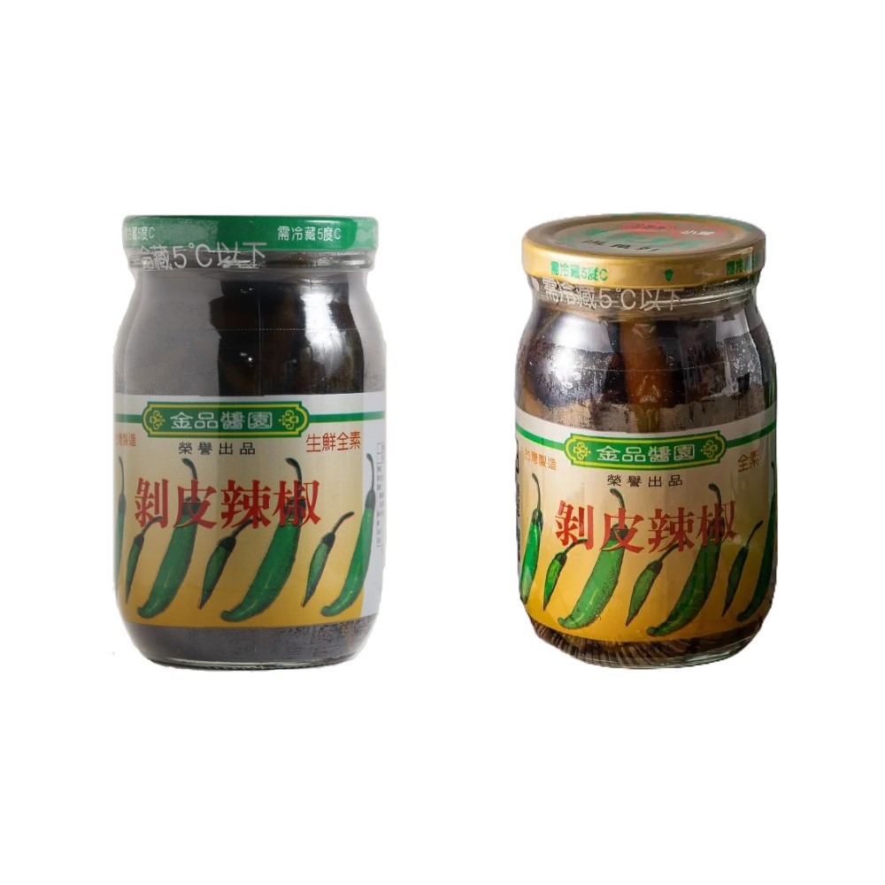 【花蓮金品醬園】剝皮辣椒/招牌原味中辣/原味小辣(450g/瓶)