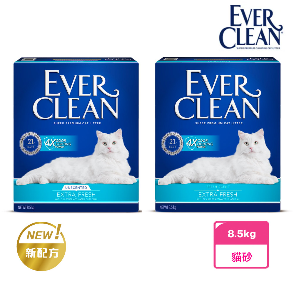 【EVER CLEAN 藍鑽】4倍淨味貓砂-無香/微香 - 8.5kg(1入)