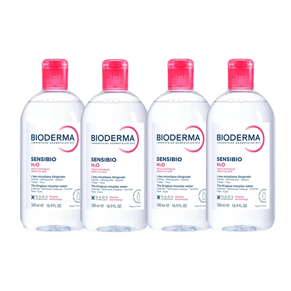 <618必搶>【BIODERMA】高效舒敏潔膚液500ml*4入組(航空版)