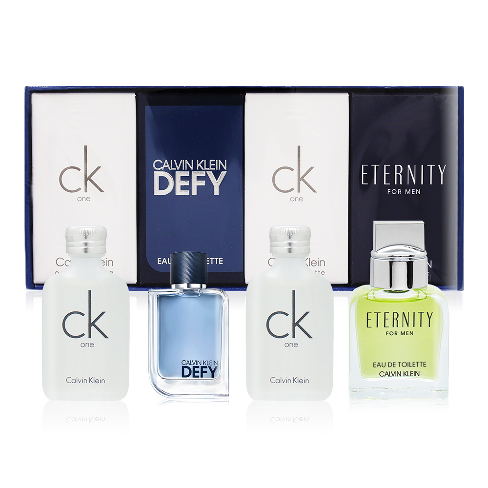 【Calvin Klein】CK 男性小香禮盒[CK one 10ml*2+永恆10ml+無畏之心5ml]EDT(航空版)