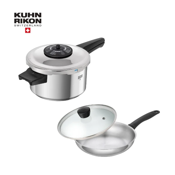 【KUHN RIKON 瑞康屋】瑞士壓力鍋典藏款單柄3.5L(贈 典藏不鏽鋼鍋20cm含蓋)