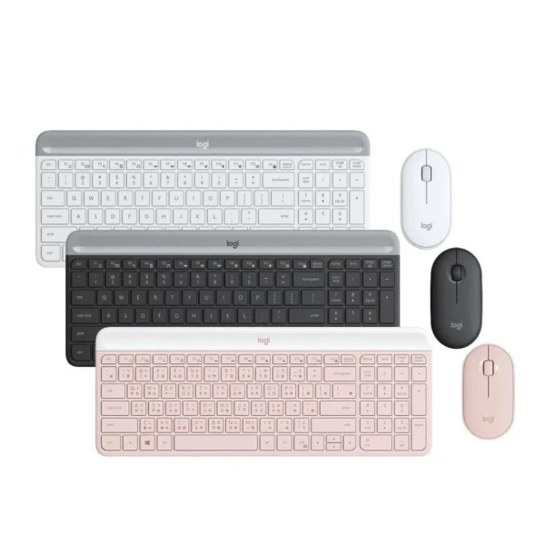 【Logitech 羅技】 MK470 超薄無線鍵鼠組 黑/ 白 / 粉(公司貨)