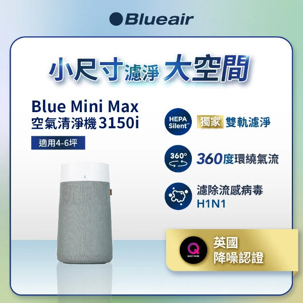 【瑞典 Blueair】Blue Mini Max空氣清淨機(最大適用6坪)