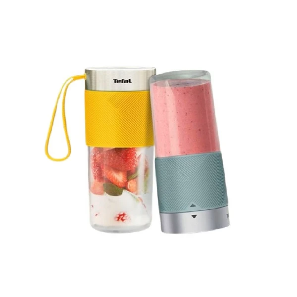 【Tefal 特福】輕量美型隨行果汁機 (兩入組)(莫蘭迪綠BL1C0430 / 鮮橙黃BL1C0230)