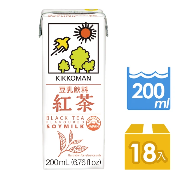 【龜甲萬】龜甲萬豆乳-紅茶風味 ((200ml*18入))