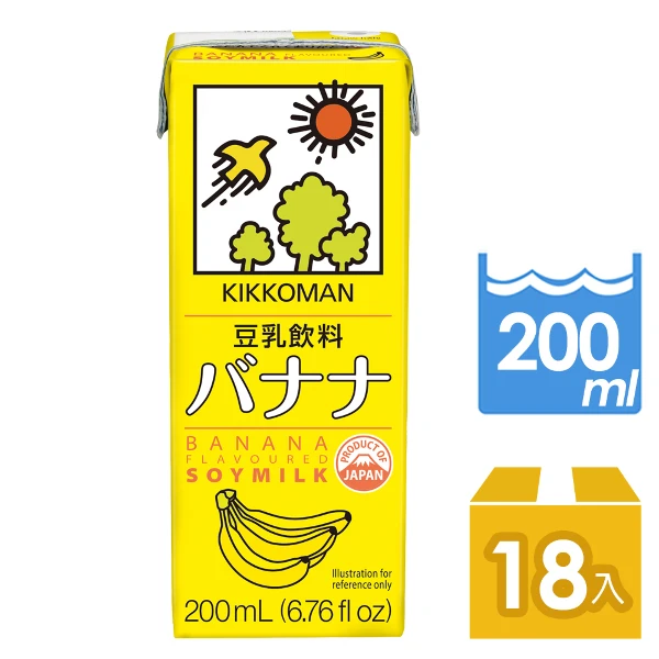 【龜甲萬】龜甲萬豆乳-香蕉風味((200ml*18入))