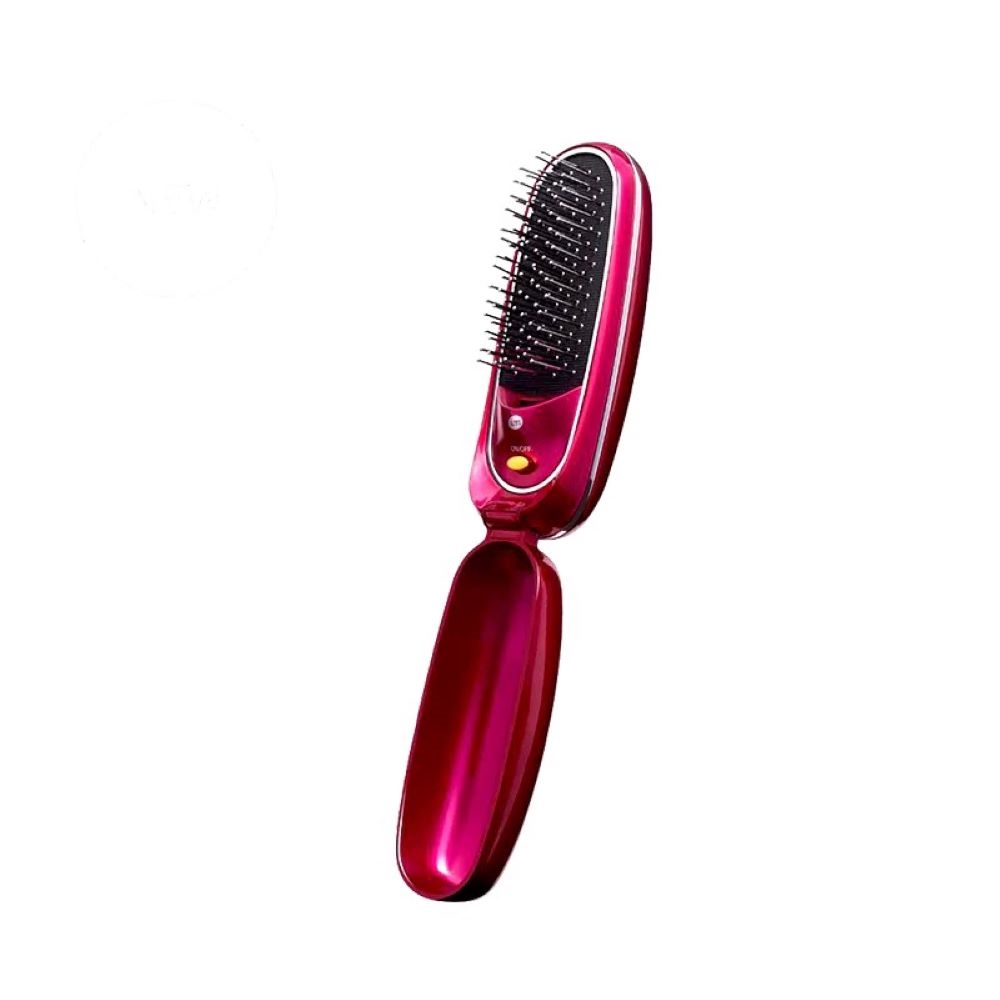 【日本 KOIZUMI 小泉成器】負離子音波磁氣摺疊美髮梳-粉 KBE-G500-PE(1個)