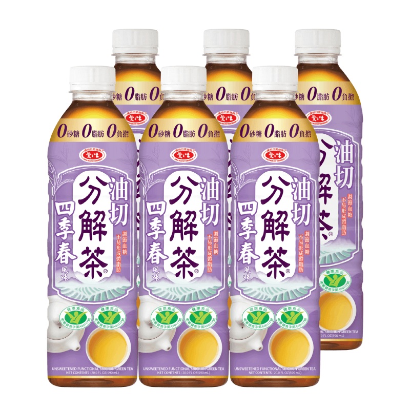 【愛之味】油切分解茶四季春風味(590mlx6/組)