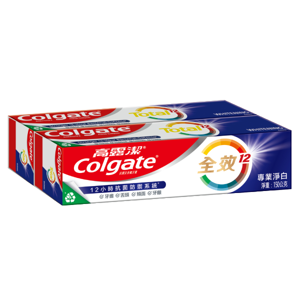 【Colgate 高露潔】全效專業淨白牙膏(150g*2/組)