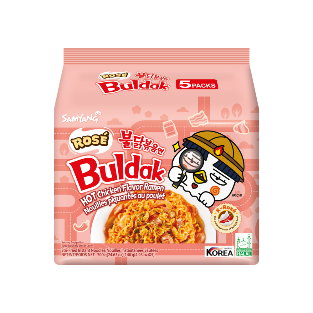 【三養】火辣雞肉風味鐵板炒麵 粉紅醬(140g*5入)