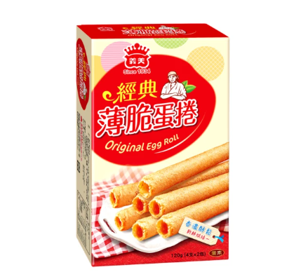 義美薄脆蛋捲(經典原味)120G的價格推薦 - 2026年5月 | 比價比個夠BigGo