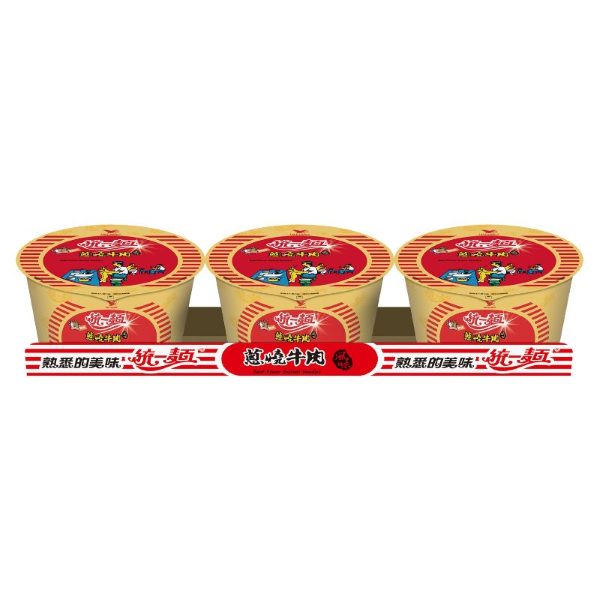 【統一】蔥燒牛肉風味/碗麵(90g*3入)