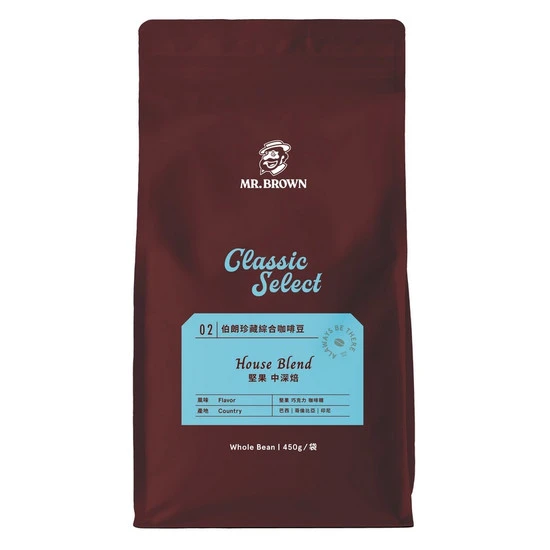 【伯朗】珍藏綜合咖啡豆-堅果(中深焙)(450g)
