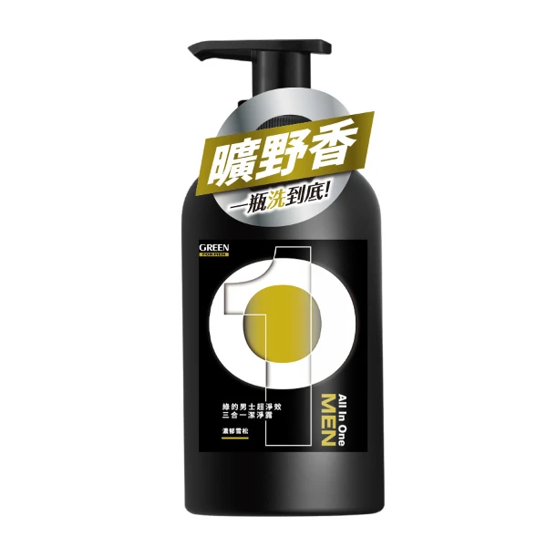【Green】男士超淨效三合一潔淨露-濃郁雪松(500ml)