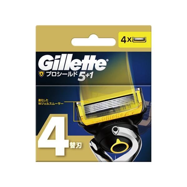 【Gillette 吉列】Proshield5+1鋒護系列刮鬍刀頭(4刀頭)