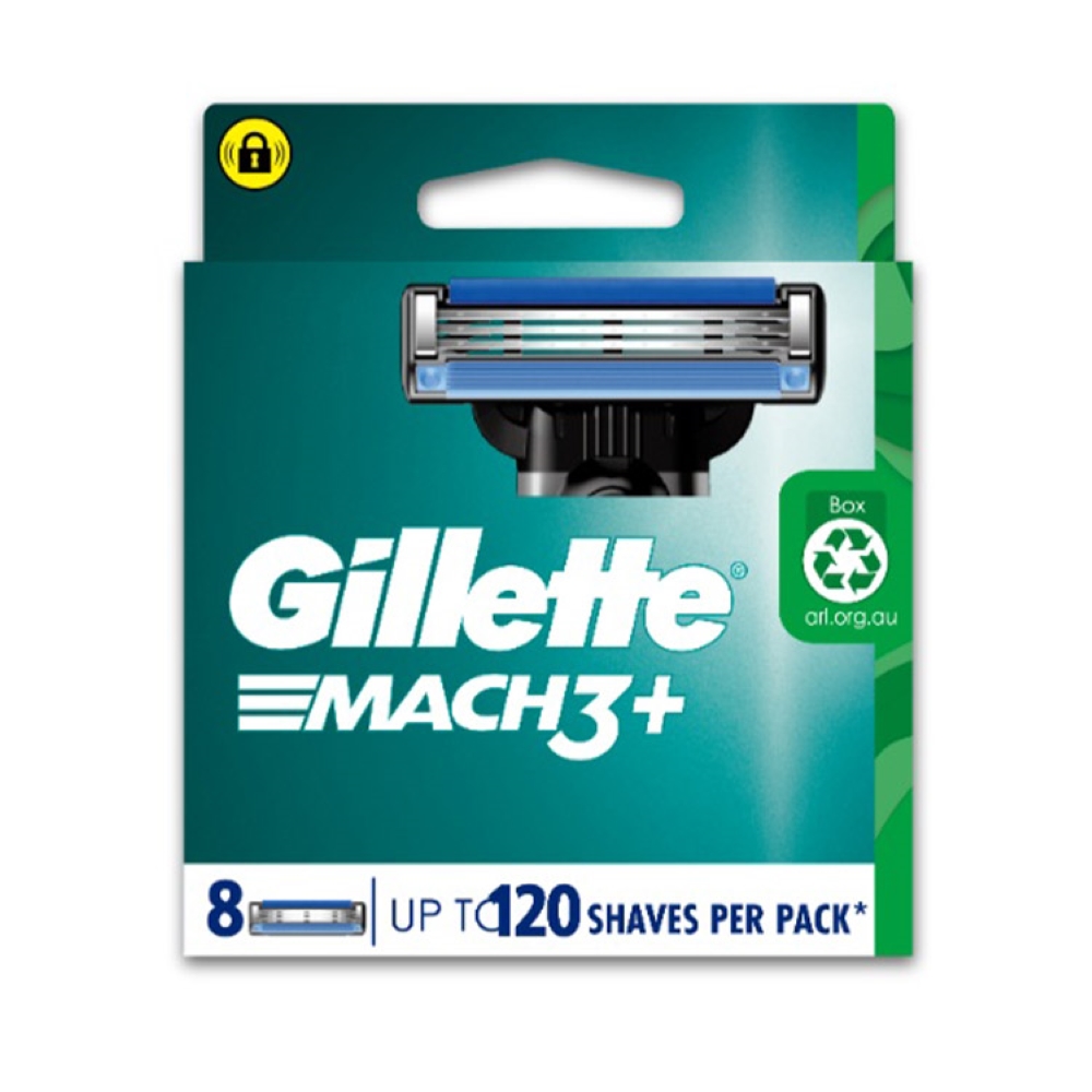 【Gillette 吉列】鋒速3Mach3系列刮鬍刀頭8入(1盒)