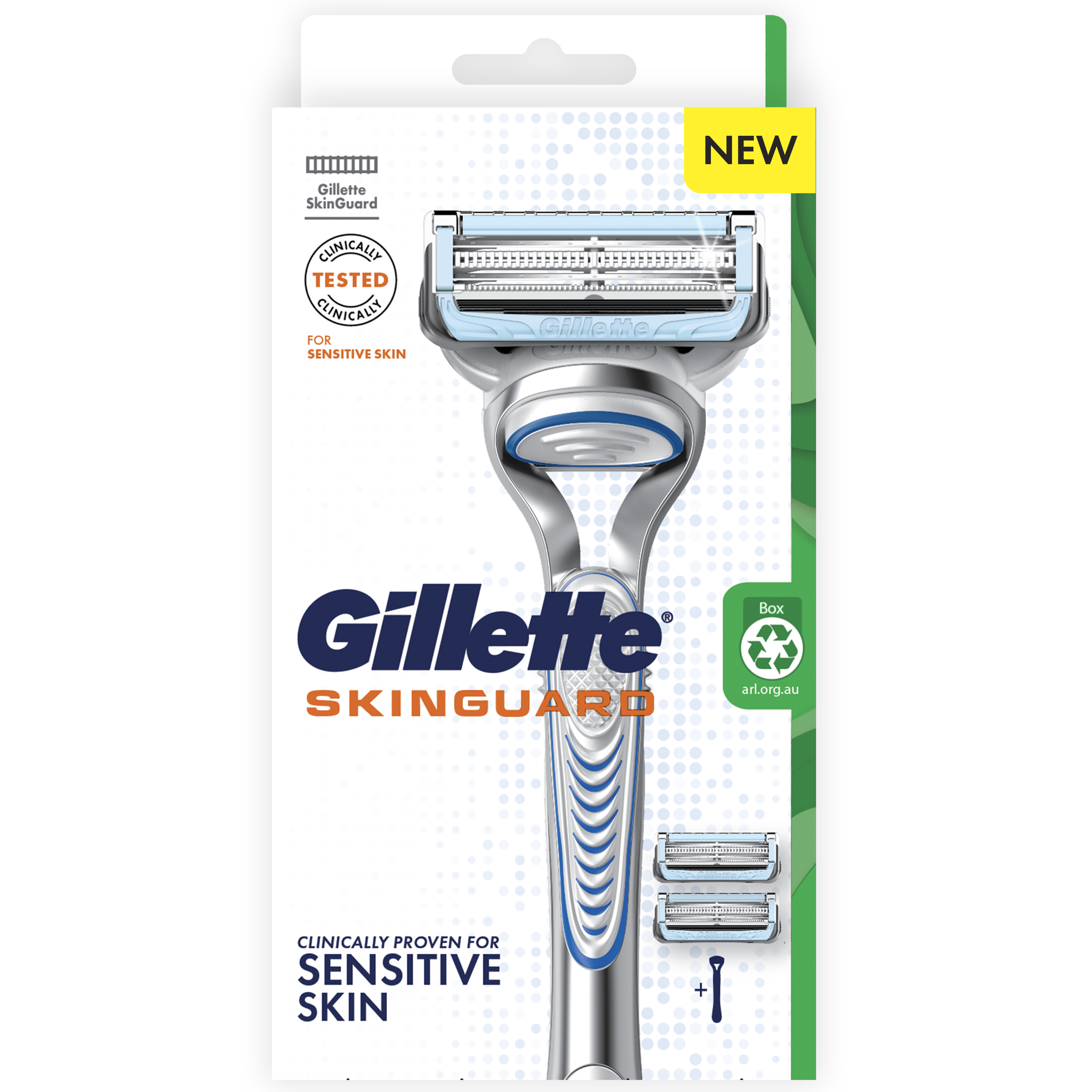 【Gillette 吉列】SkinGuard紳適系列刮鬍刀(1刀架2刀頭) - 全聯全電商