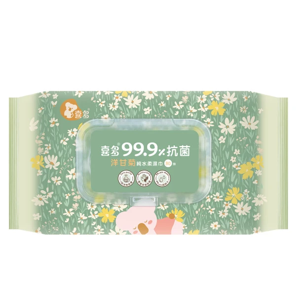 【喜多】99.9%抗菌洋甘菊純水柔濕巾(80抽*3入)