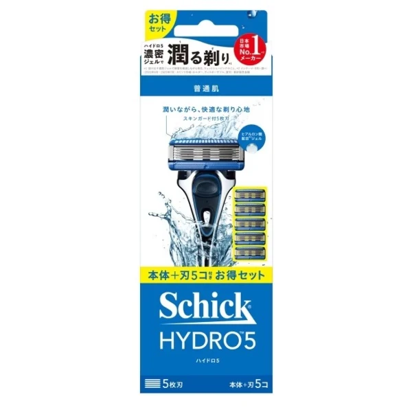 【Schick 舒適牌】HYDRO5水次元5刮鬍刀(1組)