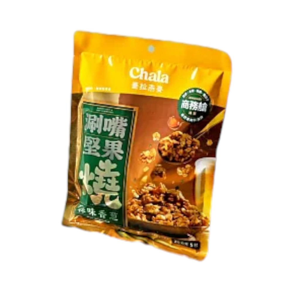 【The Chala 蕎拉燕麥】涮嘴堅果燒-蒜味香蔥(100g(20g*5入))